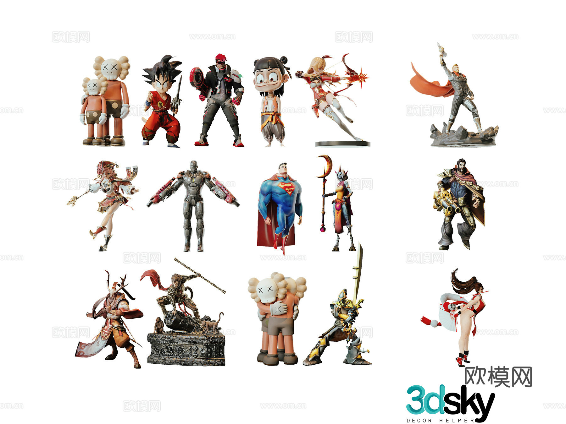 Modern toy doll figure 3d model