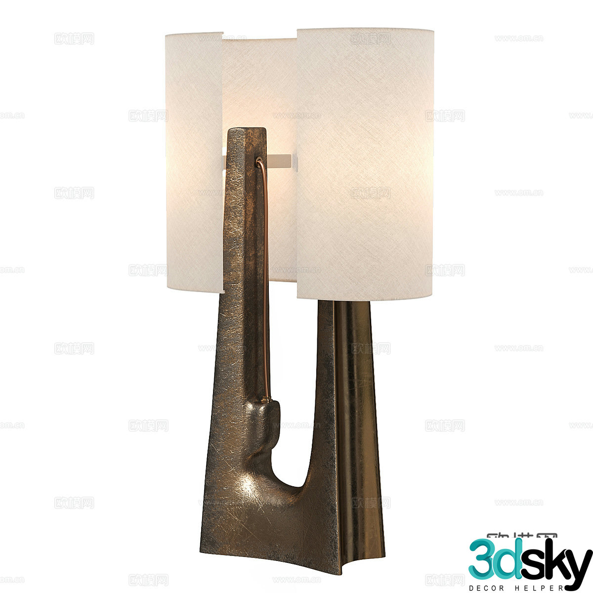 New Chinese light luxury 3D model