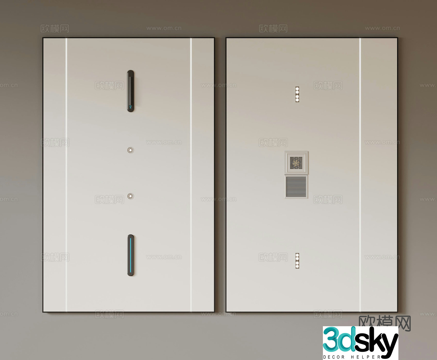 Modern honeycomb large ceiling 3D model