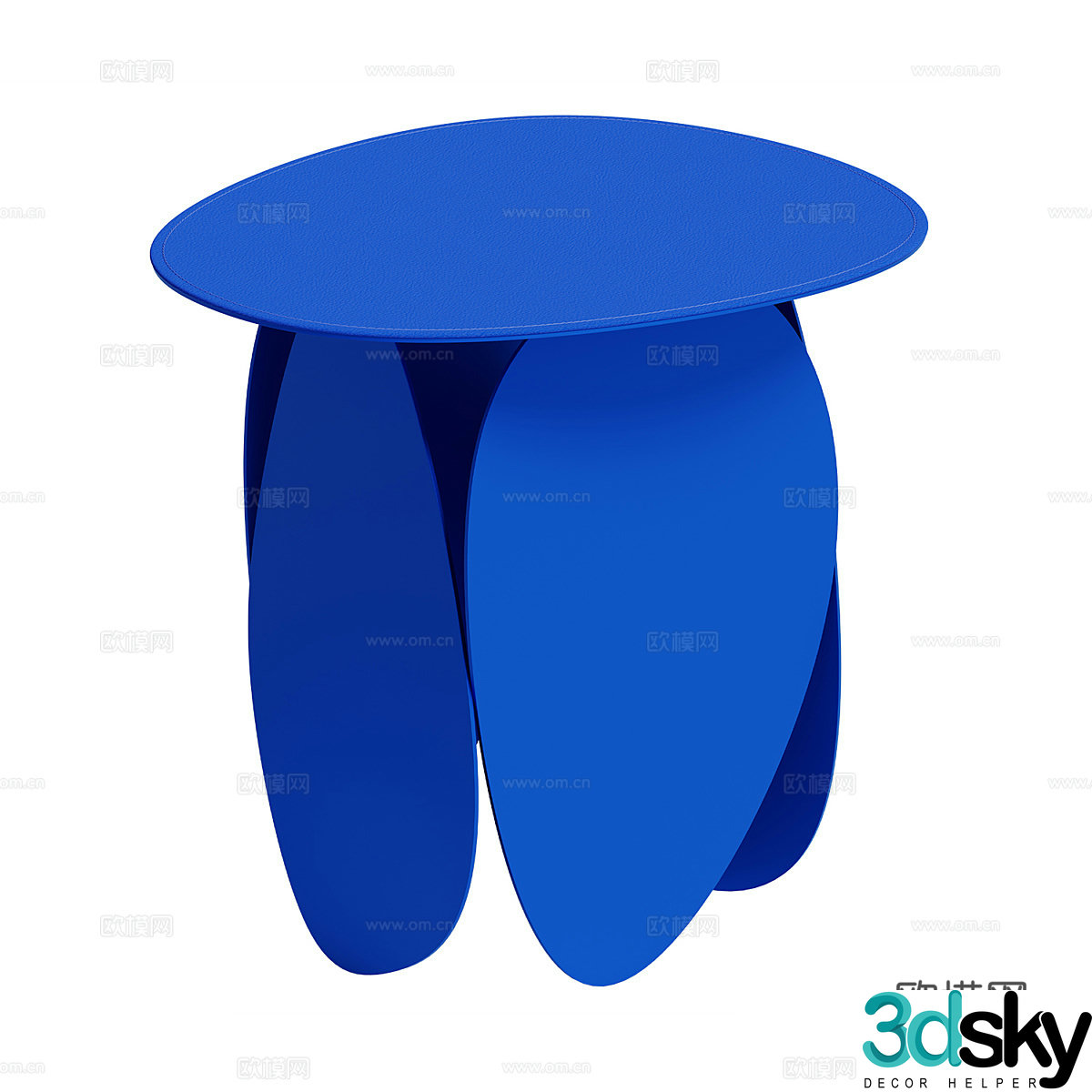Modern simple tea table coffee table simple tea table living room tea table blue tea table 3D model
