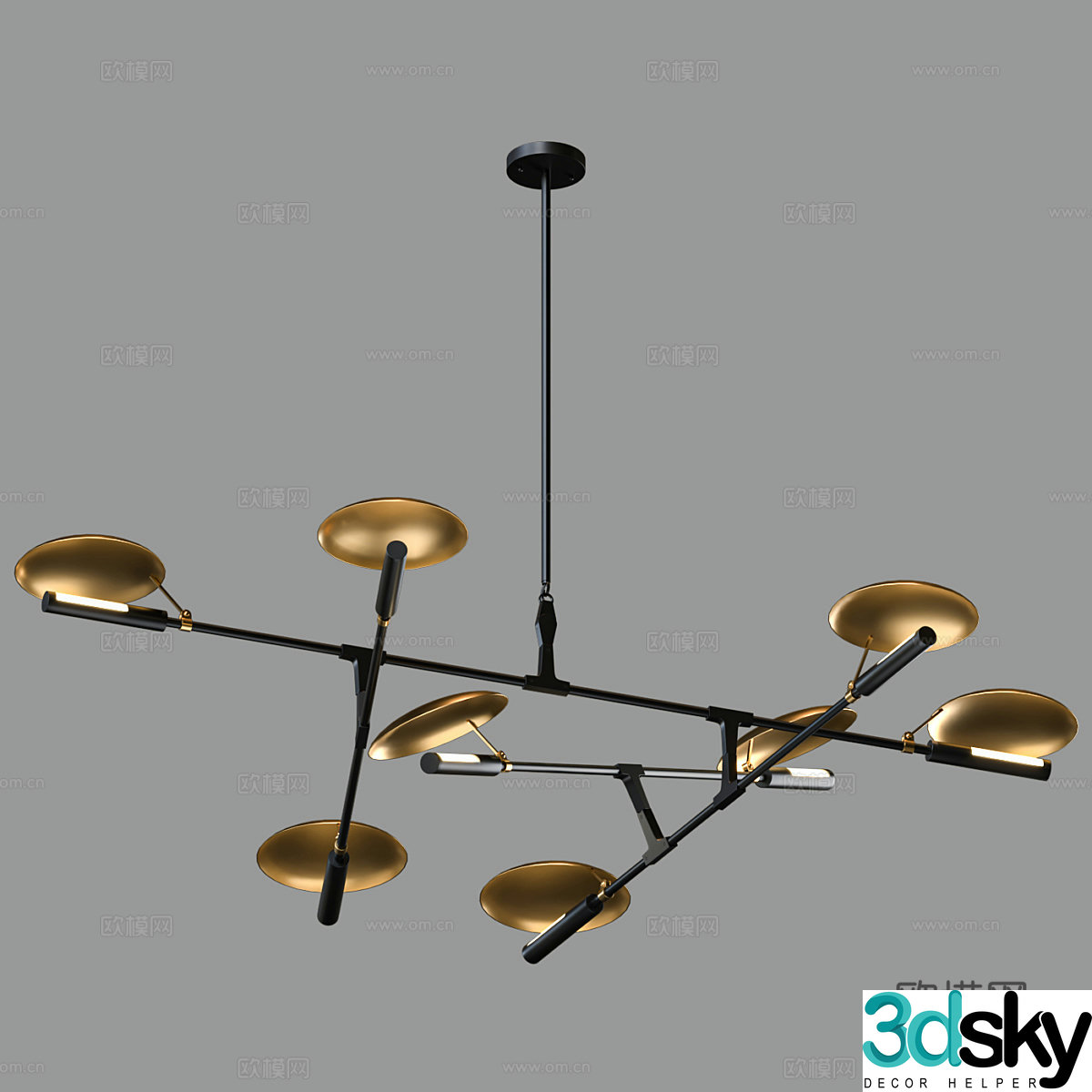 Modern simple light luxury chandeliers chandeliers simple chandeliers restaurant chandeliers living room chandeliers 3D model