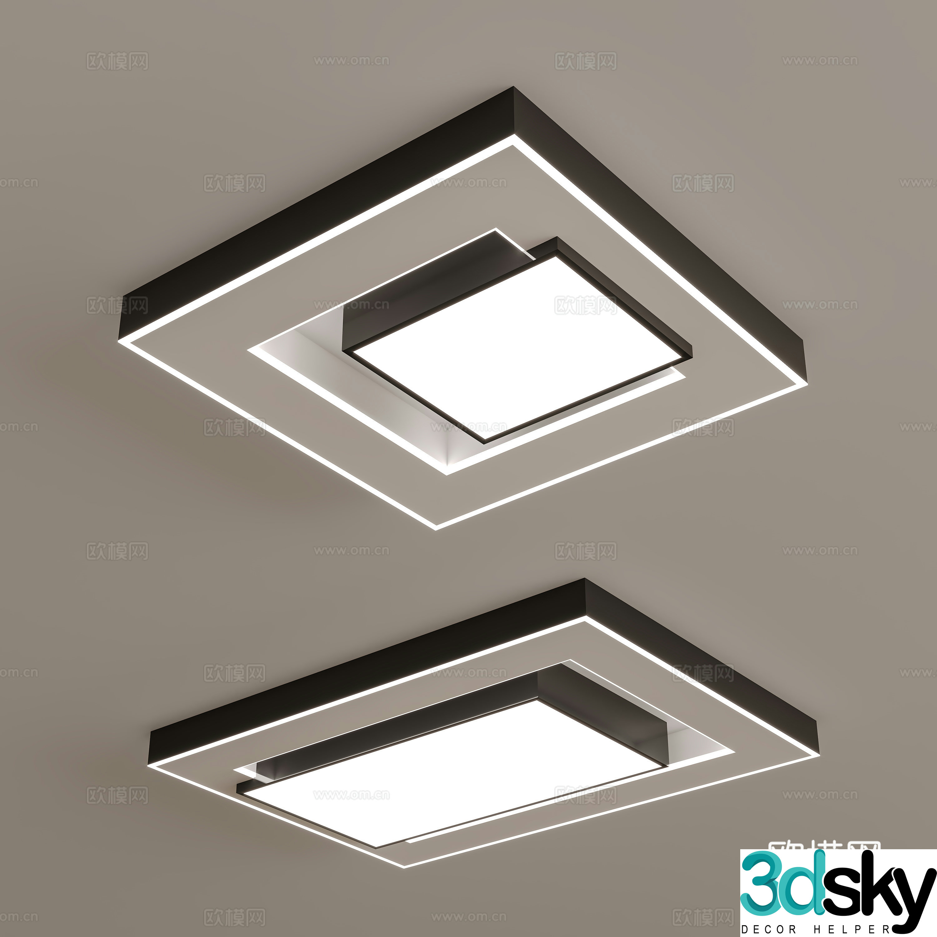 Modern ceiling light 3d model