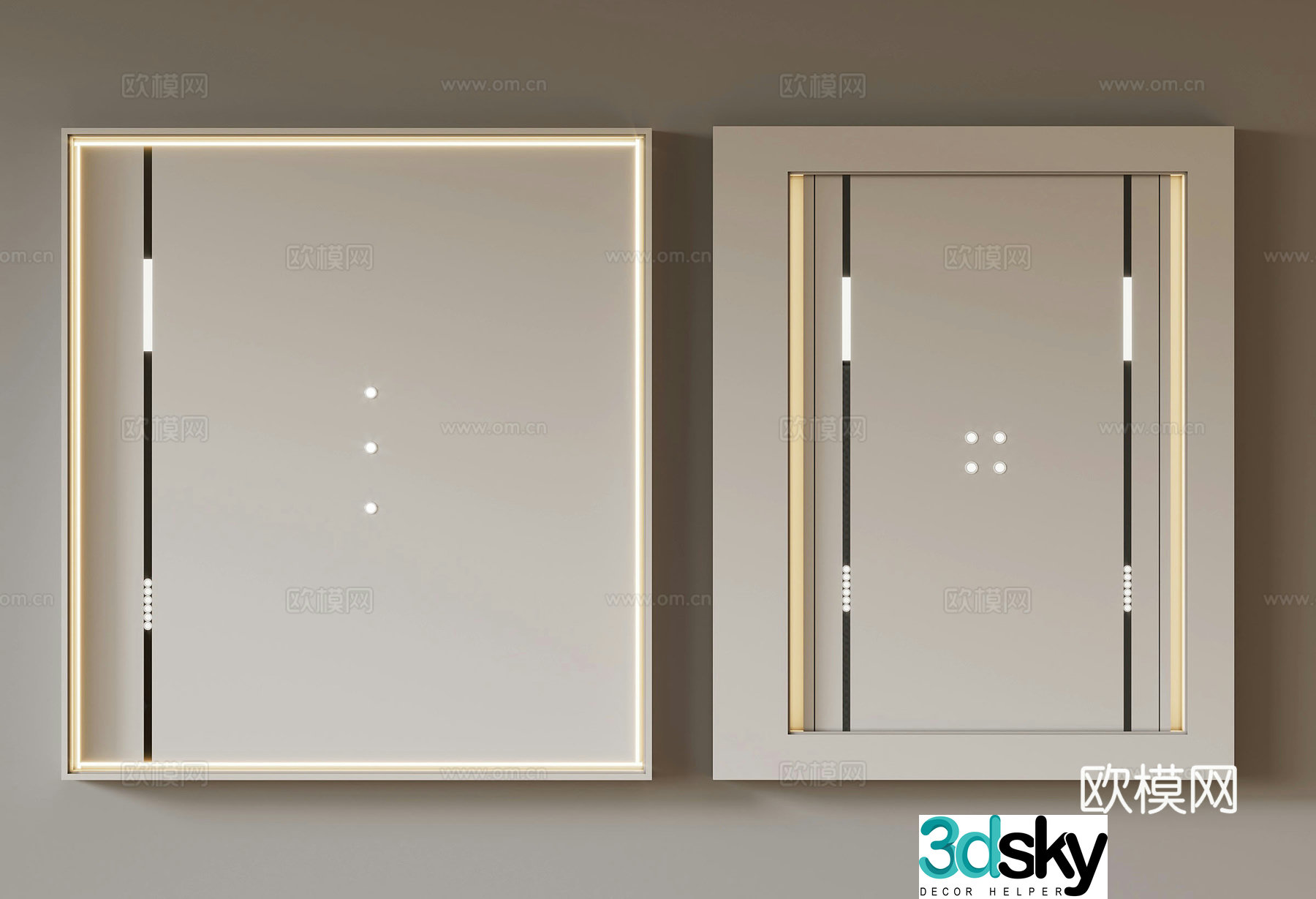 Modern honeycomb large ceiling 3D model