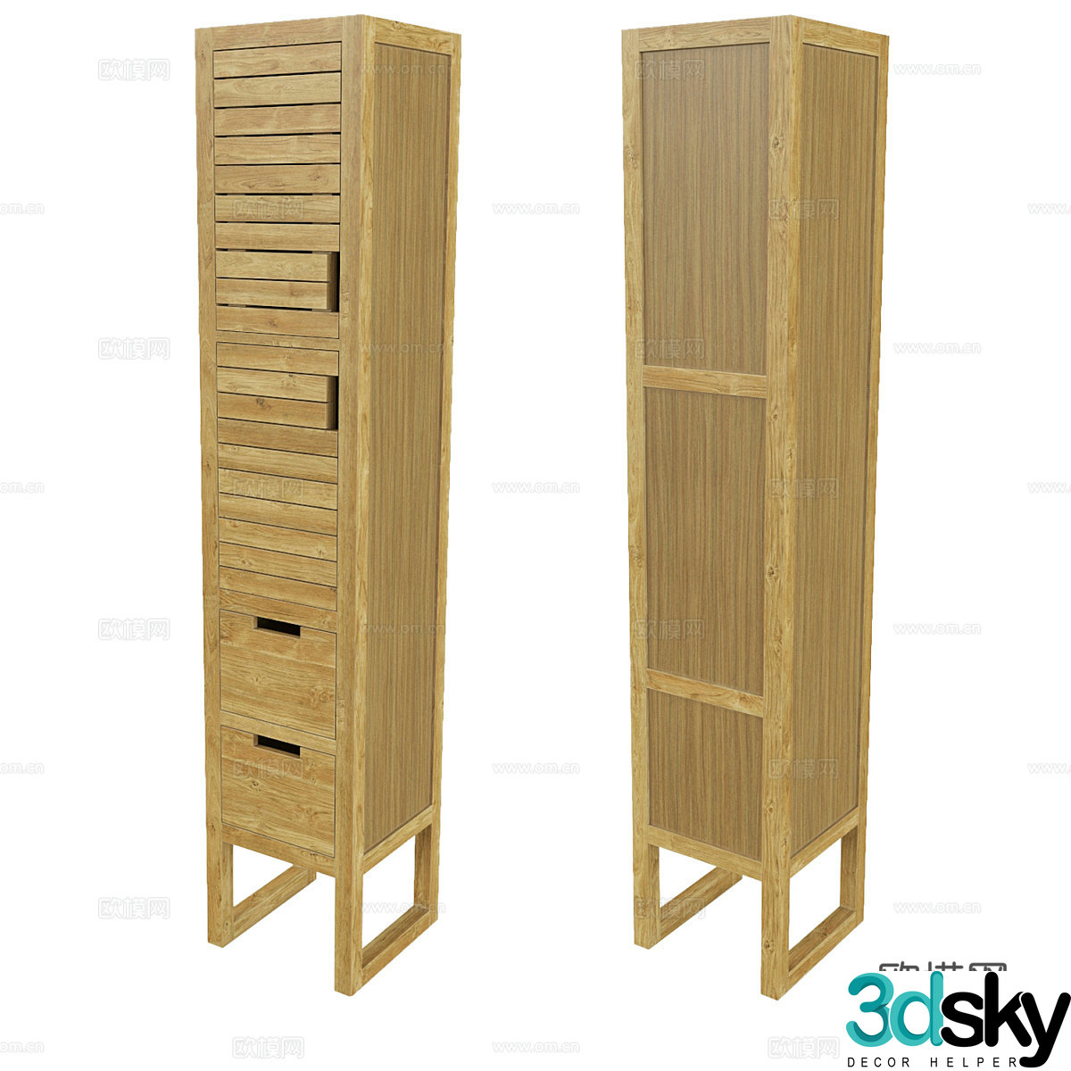 Nordic simple storage cabinet storage cabinet simple cabinet low cabinet 3d model