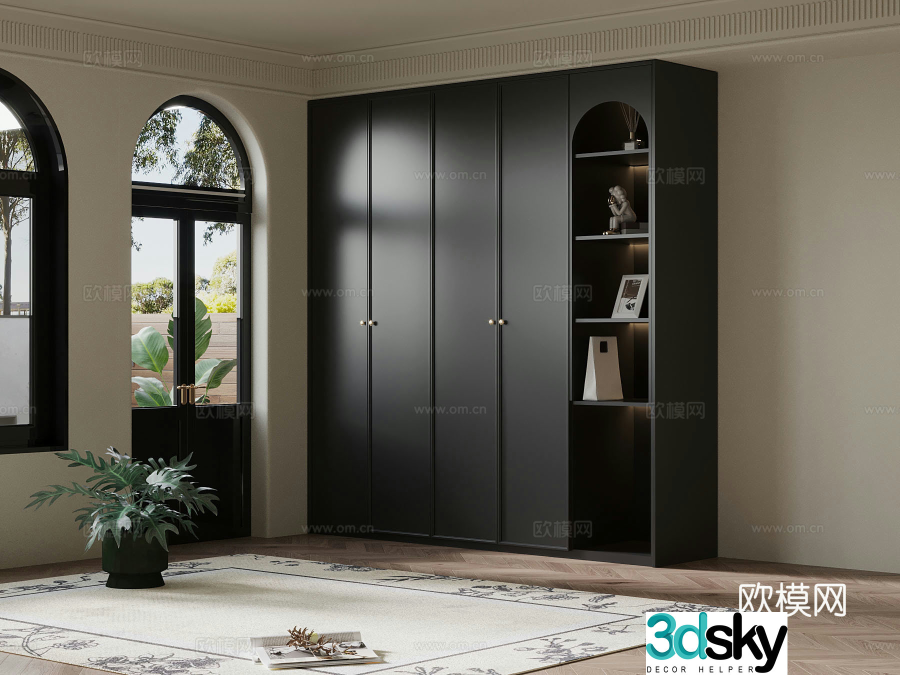 French wardrobe 3d model