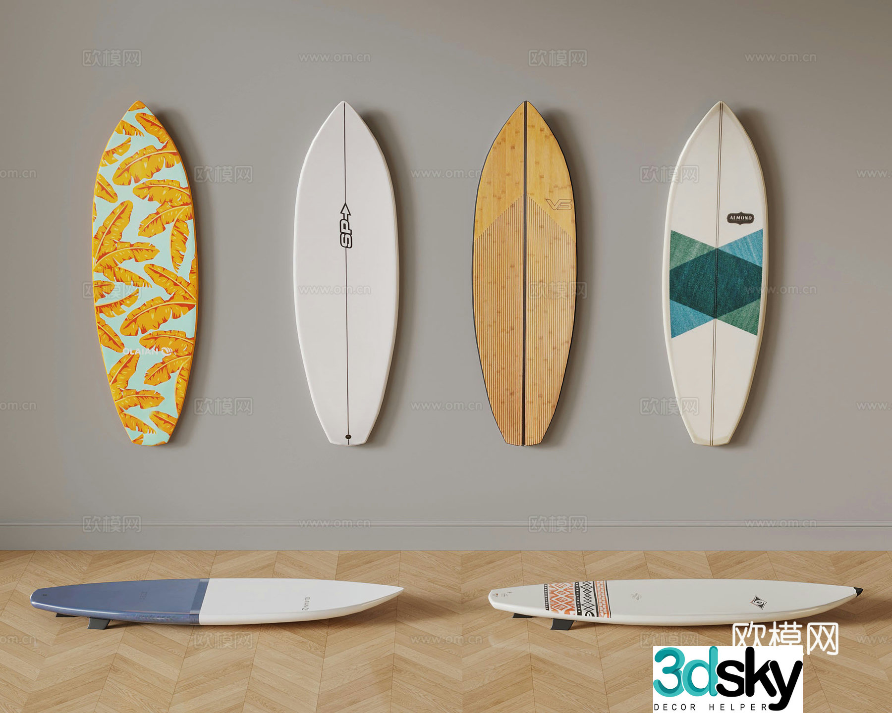 Surfboard Modern surfboard 3d model