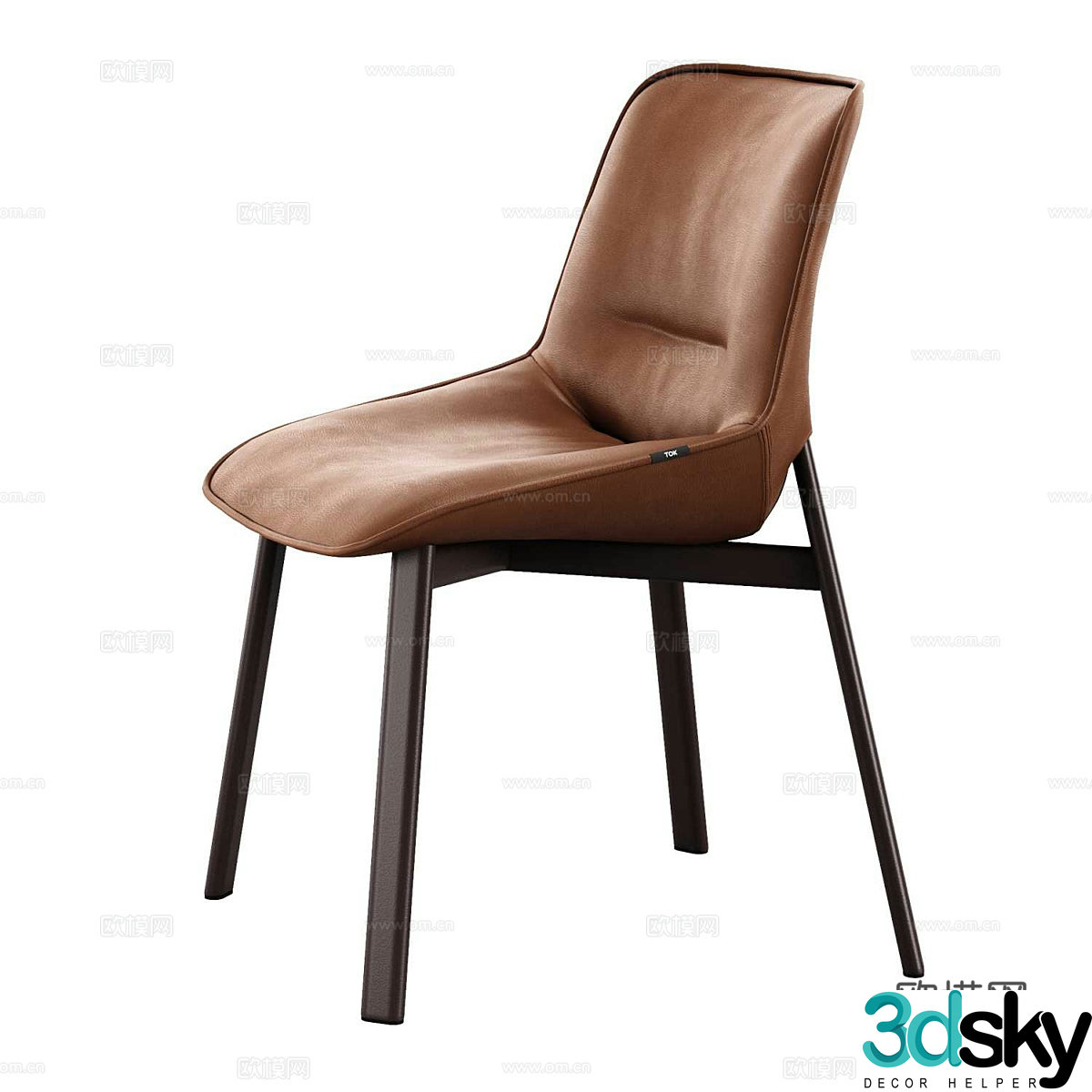 Nordic simple chair simple chair casual chair dining chair stool 3d model