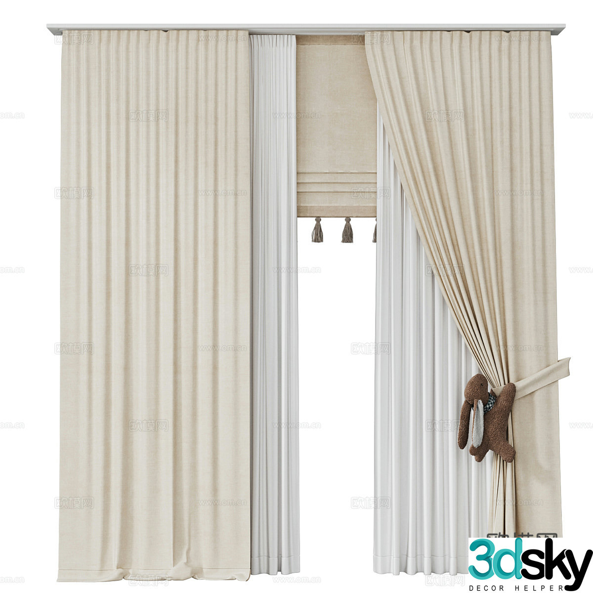 Curtain 3d model