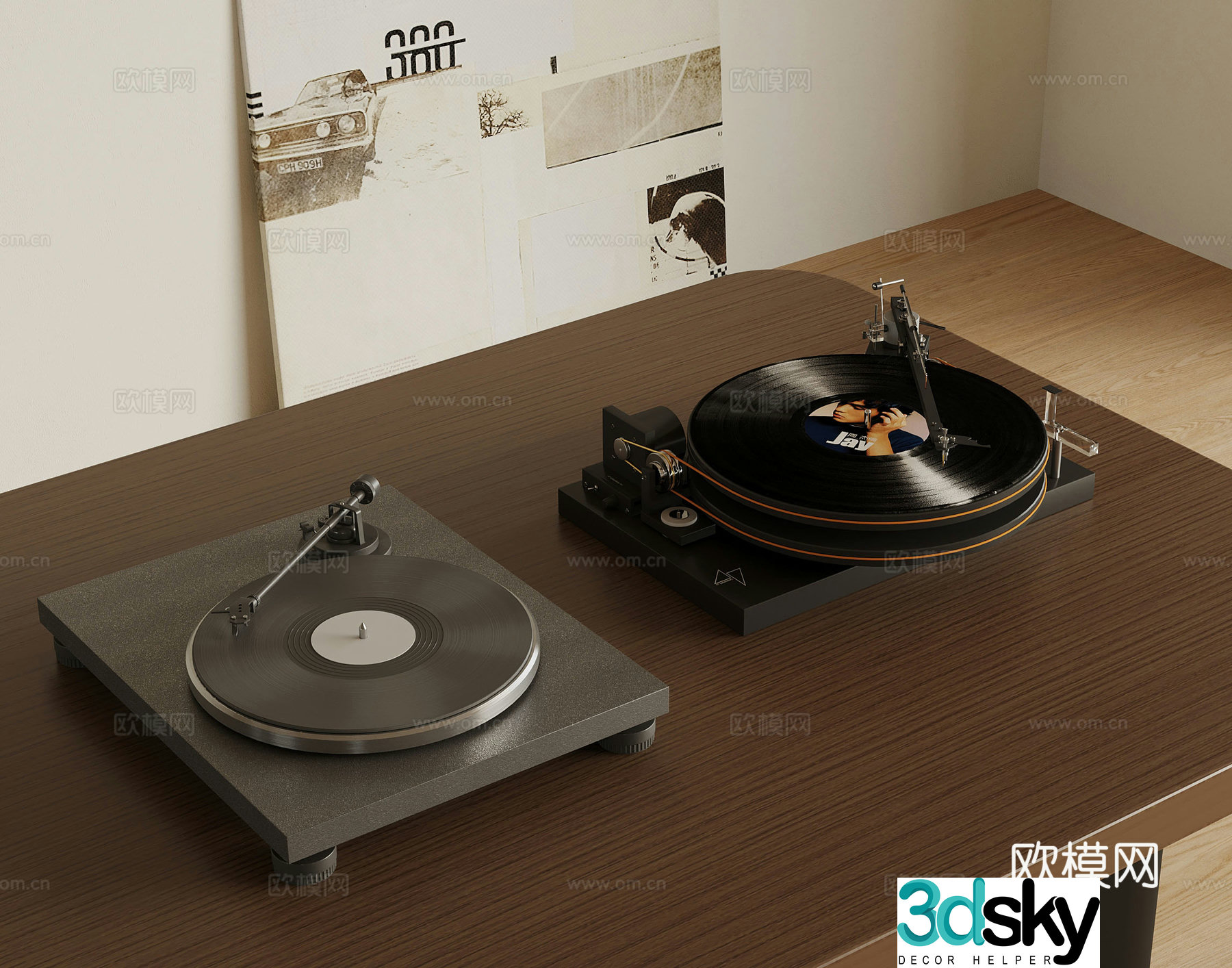 Records Modern Records 3D Model