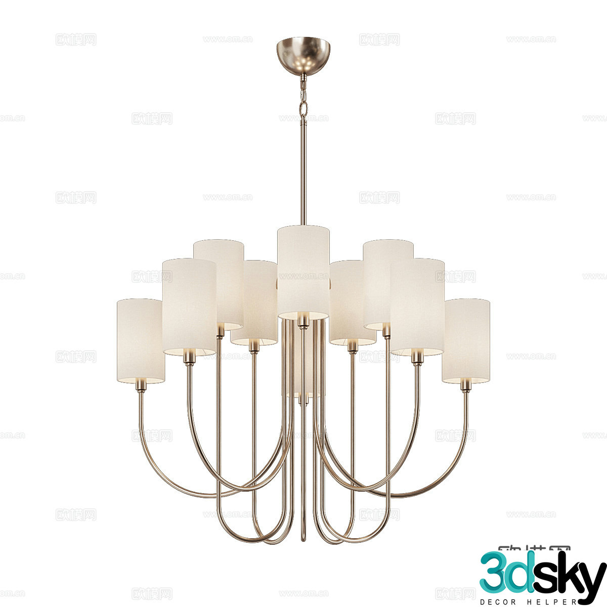 Modern simple chandeliers Simple chandeliers Light luxury chandeliers Restaurant chandeliers Living room chandeliers 3D model