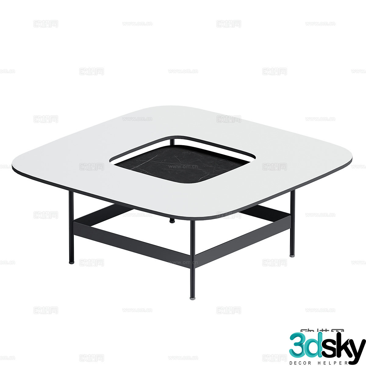 Modern simple coffee table coffee table simple coffee table living room coffee table square coffee table 3D model