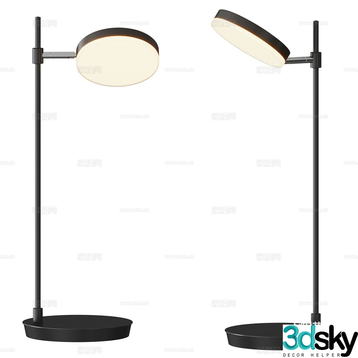 Modern Italian metal table lamp 3d model