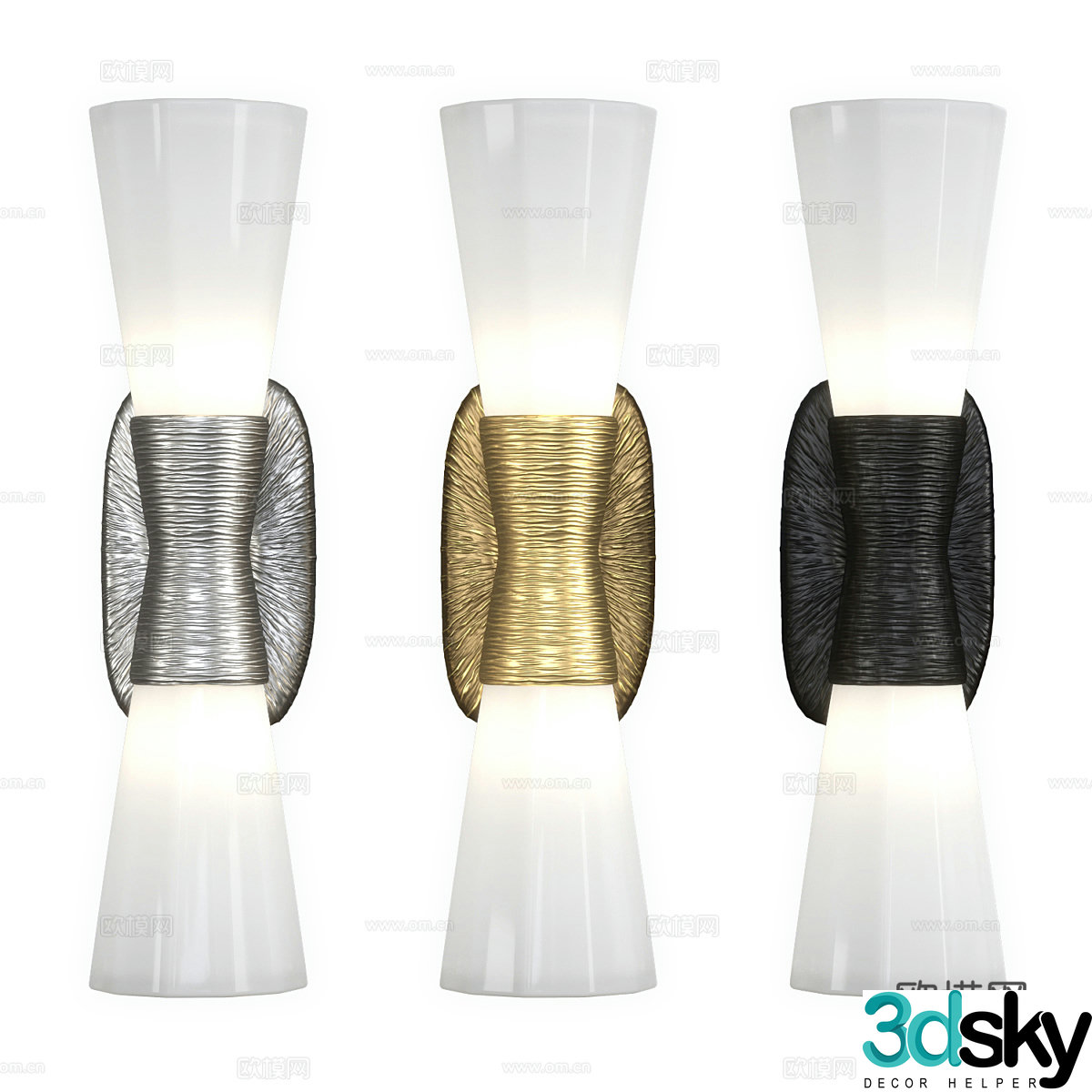 New Chinese style light luxury decorative wall light 3D model