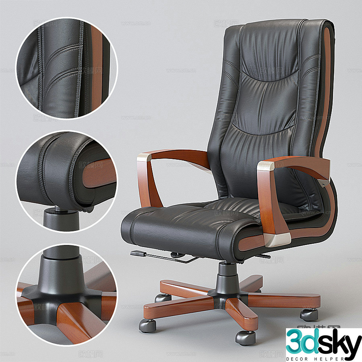 Computer chair Boss chair Swivel chair 3d model