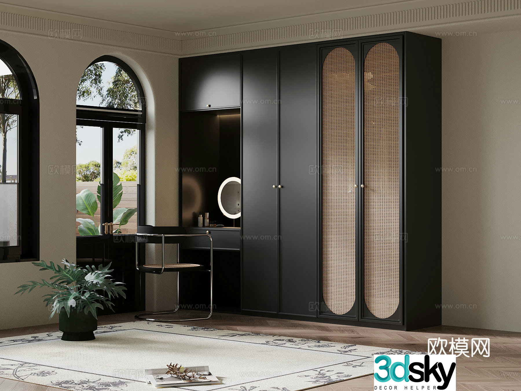 French wardrobe 3d model