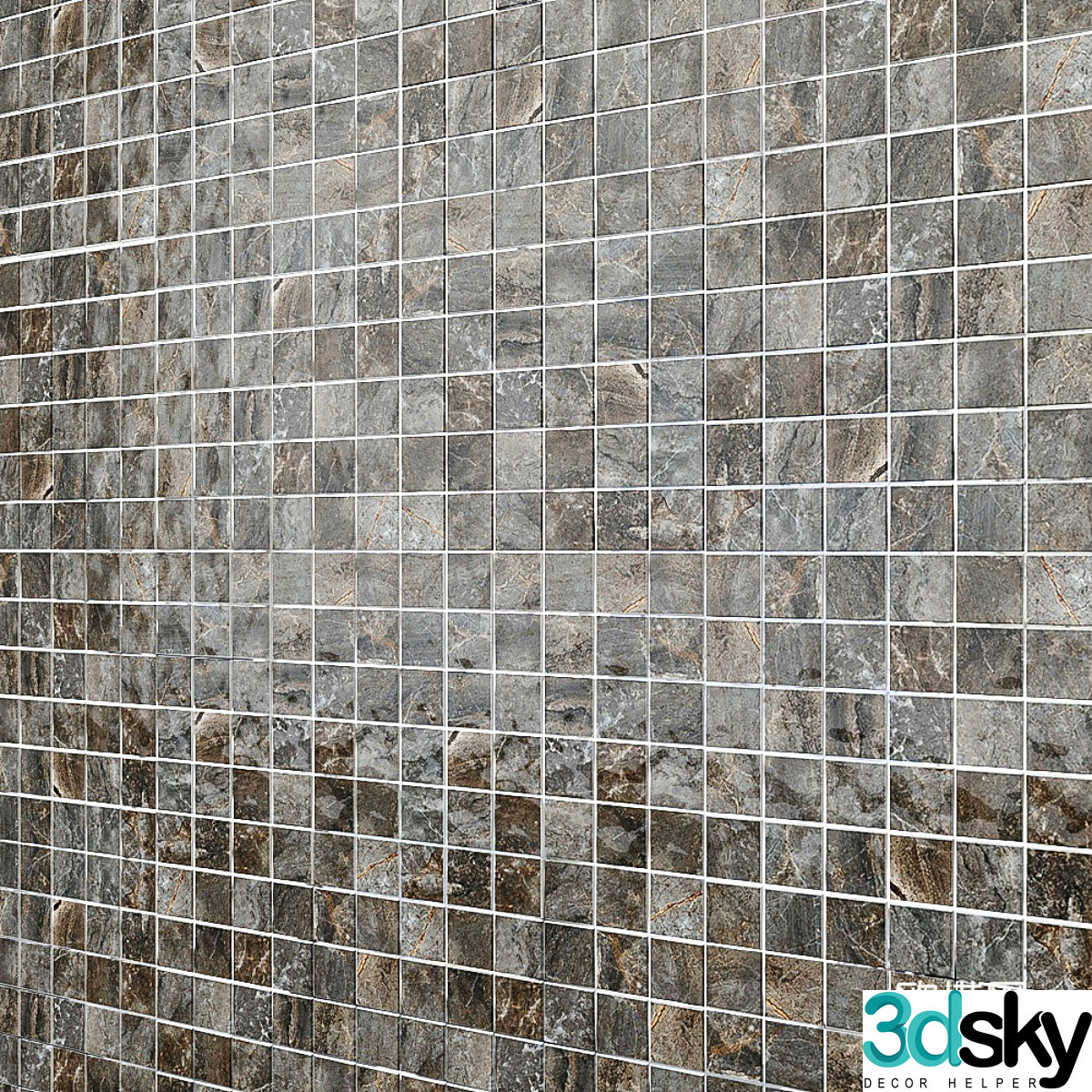 Modern ceramic tile mosaic 3d model