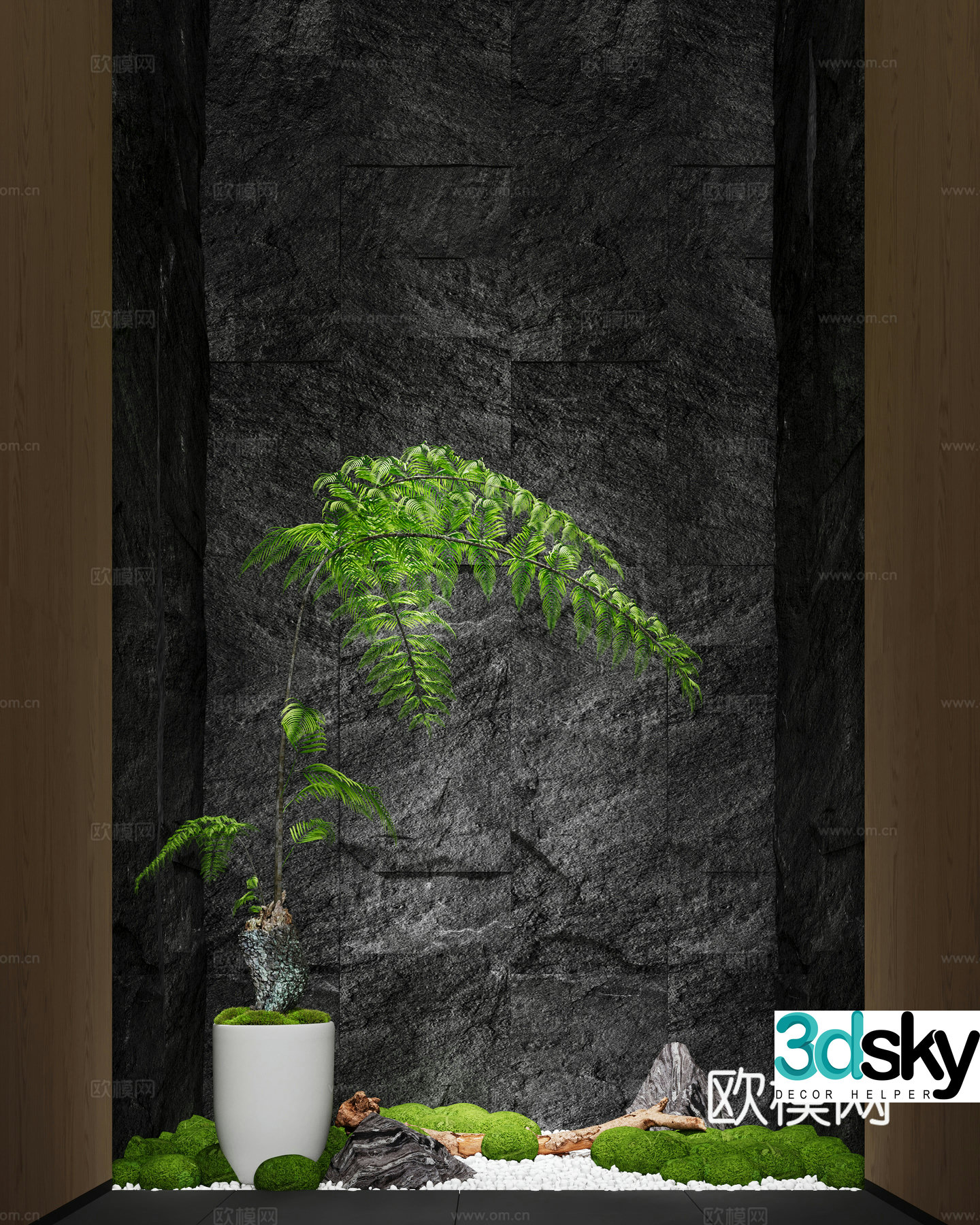 Indoor Landscape Landscape Sketch Indoor Landscape Fern Landscape 3D Model