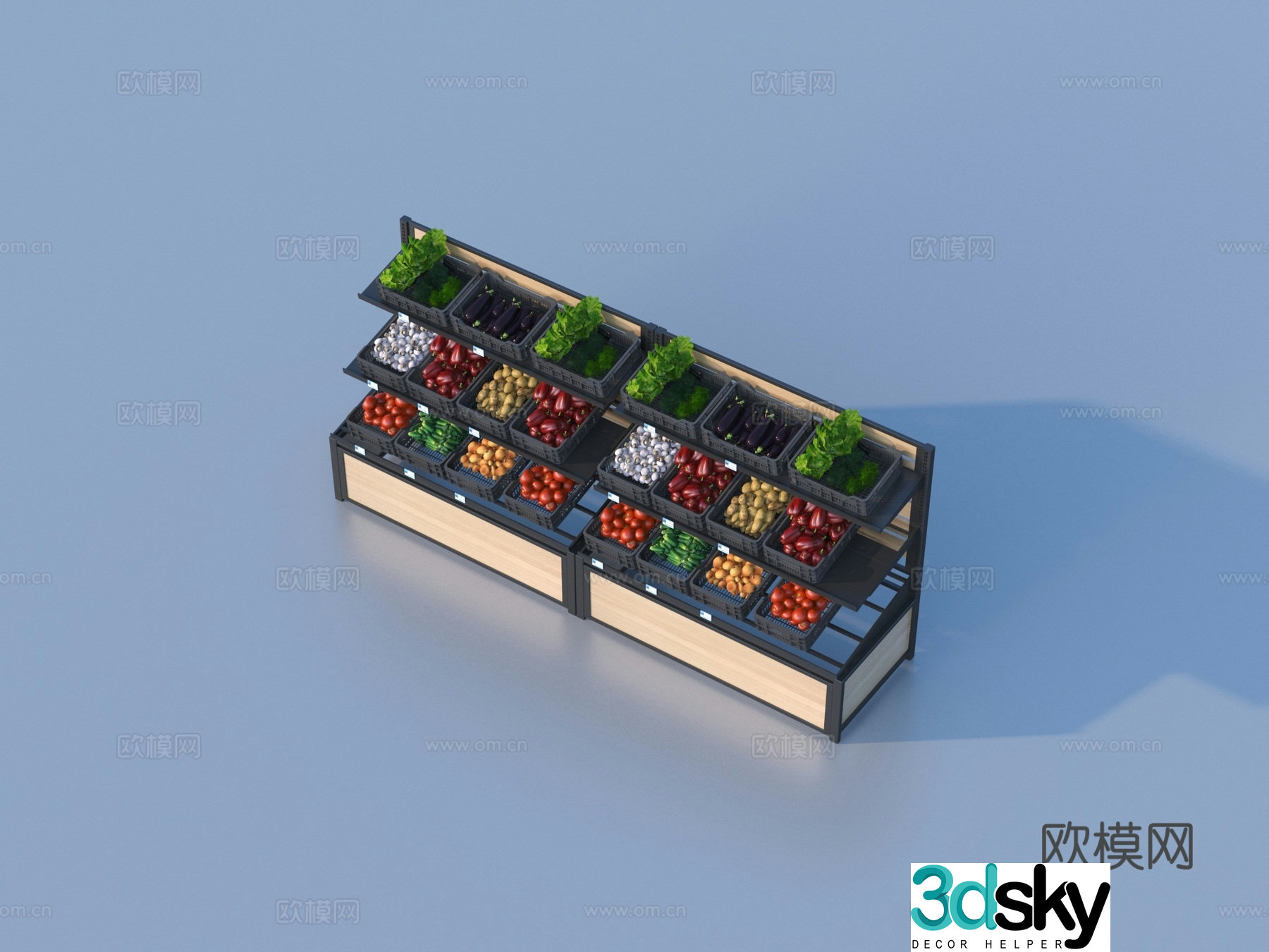 Shelf Fruit and Vegetable Shelf 3D Model