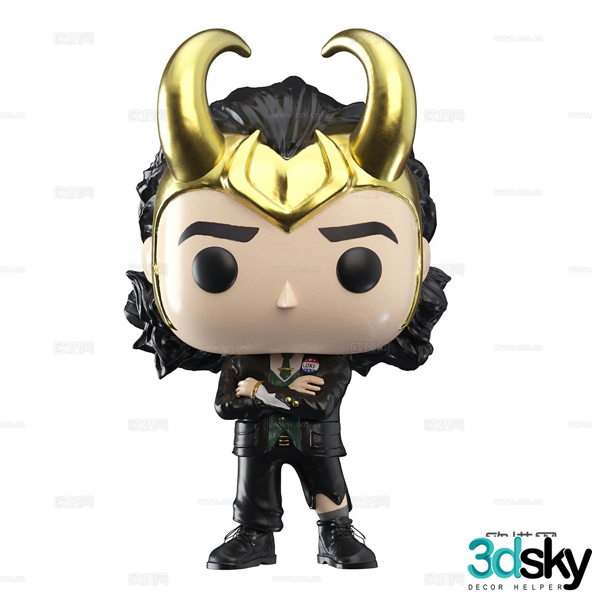 Modern light luxury rocky figure 3d model