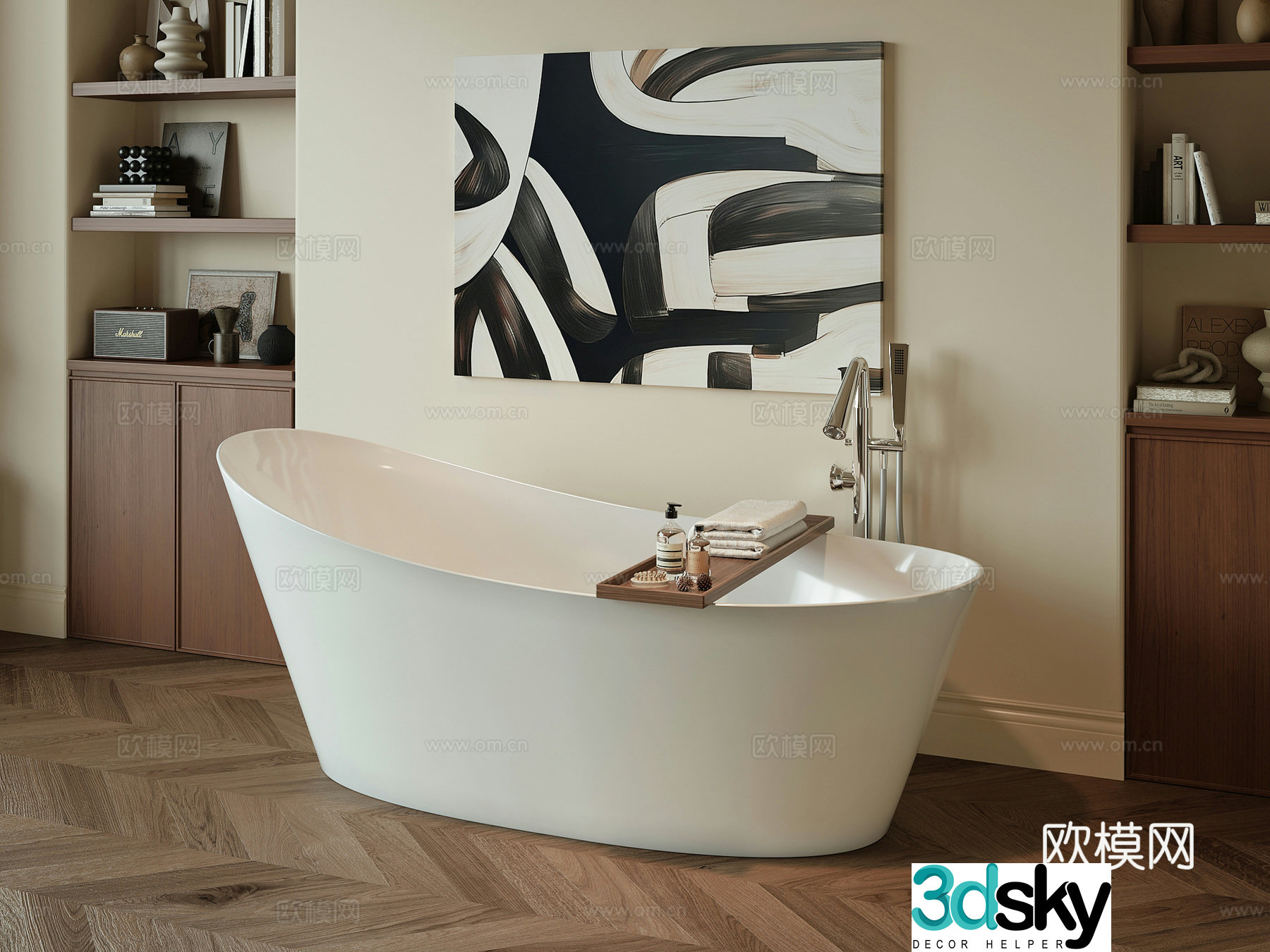 Modern bathtub 3d model