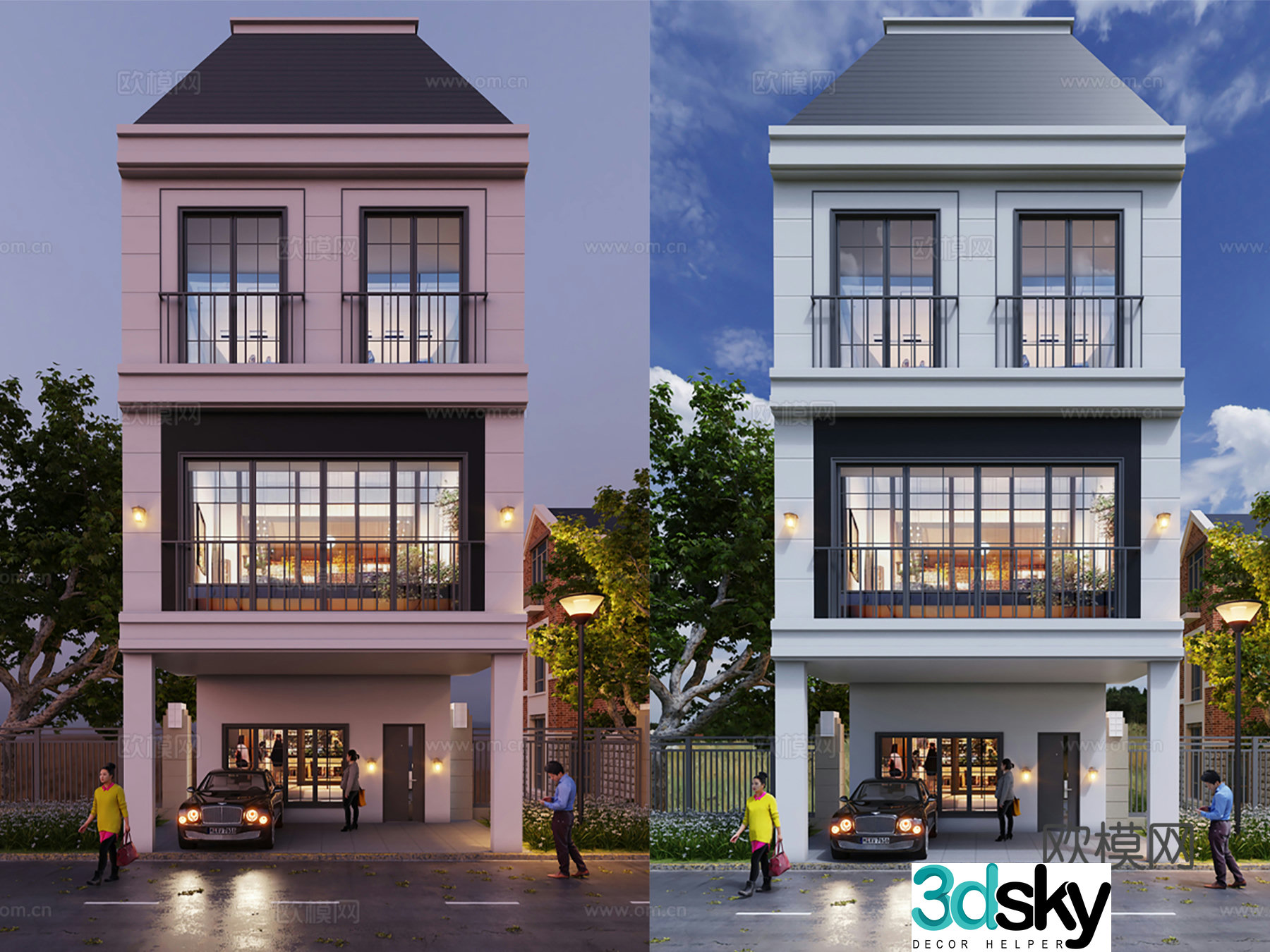 Outdoor architecture villa Liantou villa 3d model
