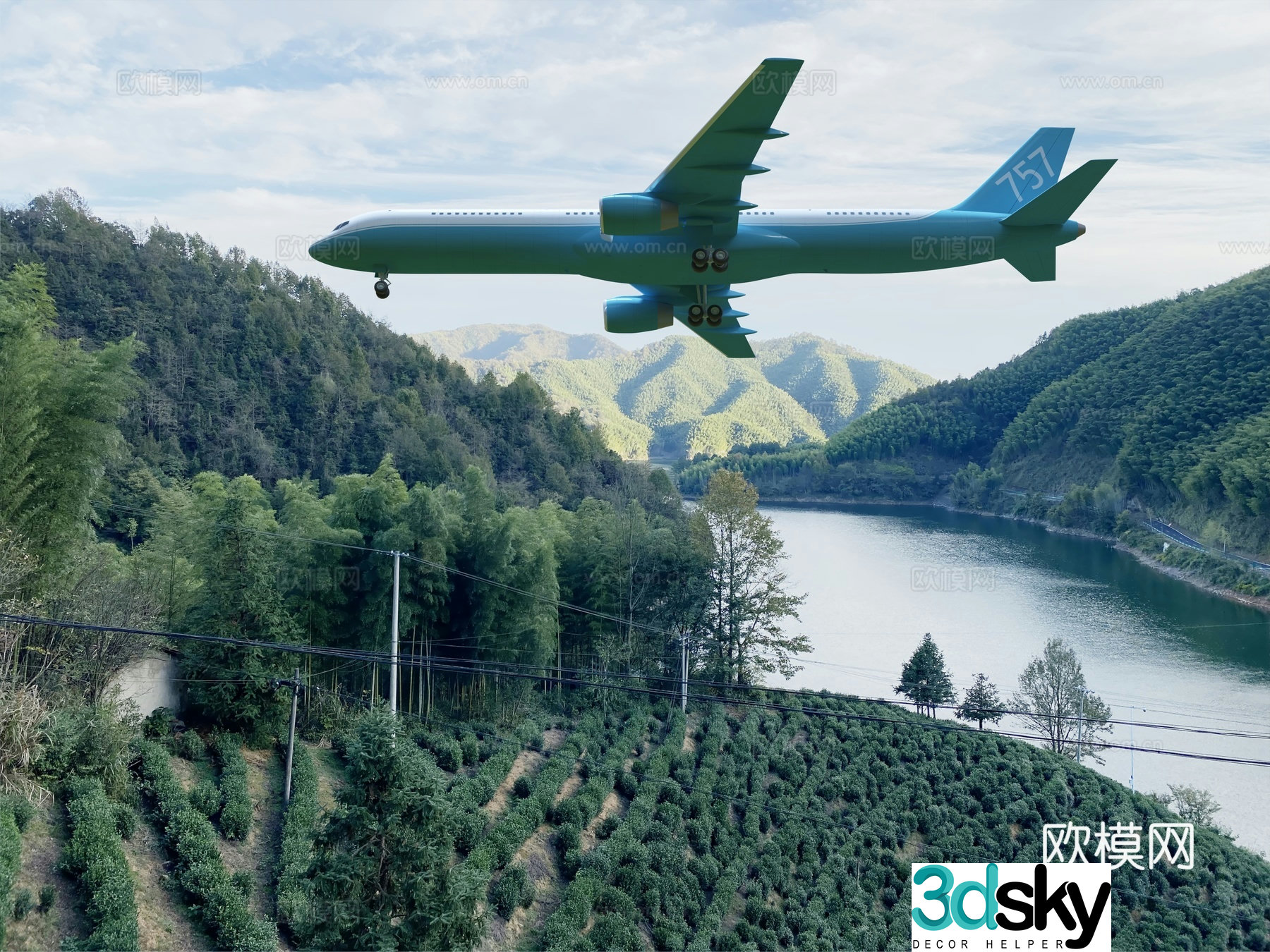 Broadcast 757 Broadcast aircraft passenger aircraft 3D model