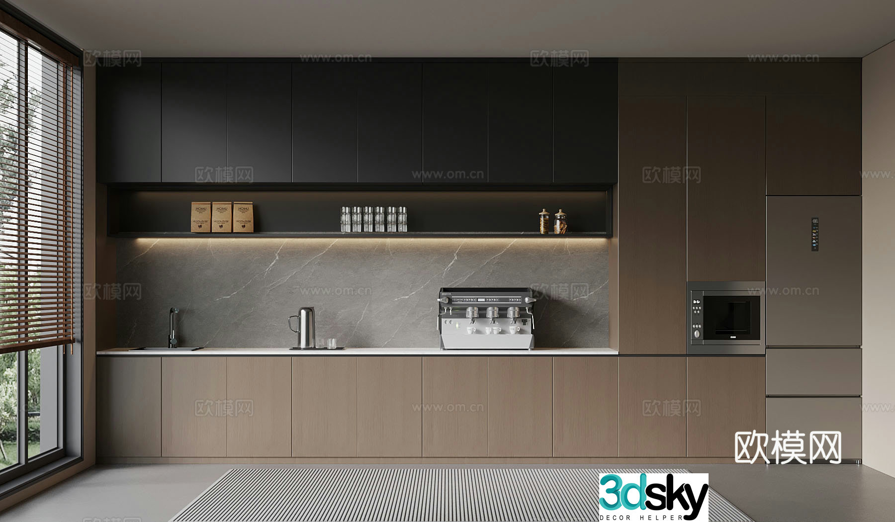 Tea room Modern Italian minimalist tea room Coffee maker 3D model