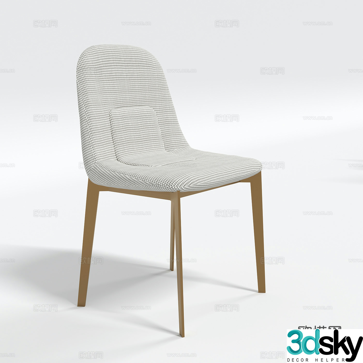 Modern dining chair 3d model