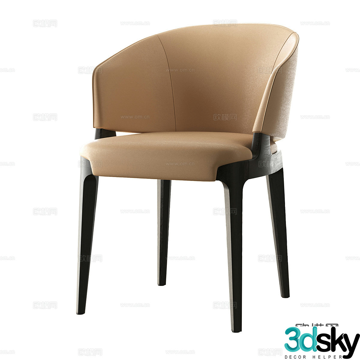 New Chinese dining chair 3D model