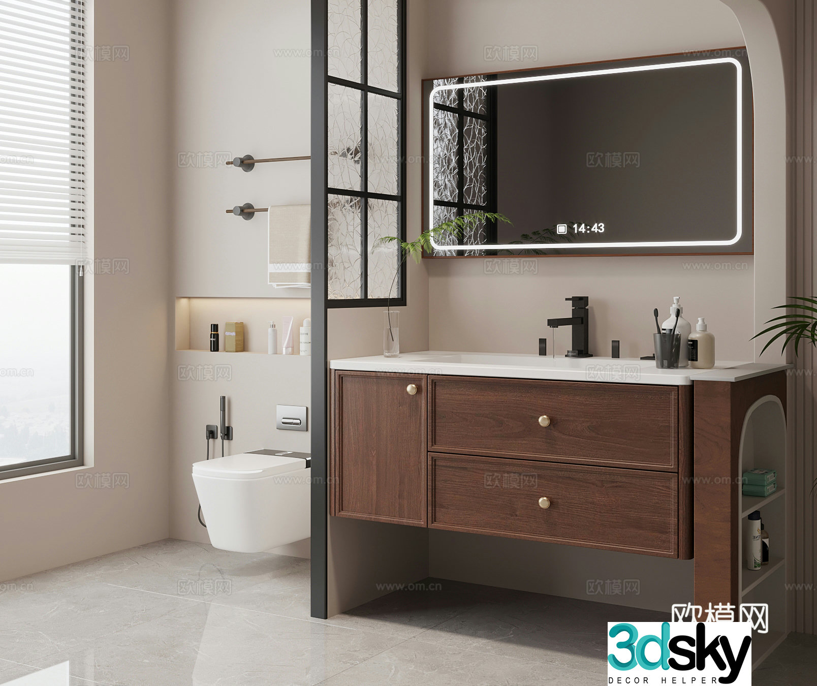 Bathroom cabinet medieval style bathroom cabinet toilet 3d model