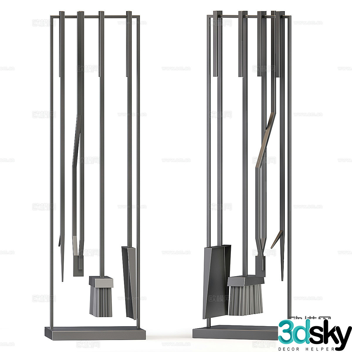 Fireplace accessories 3d model