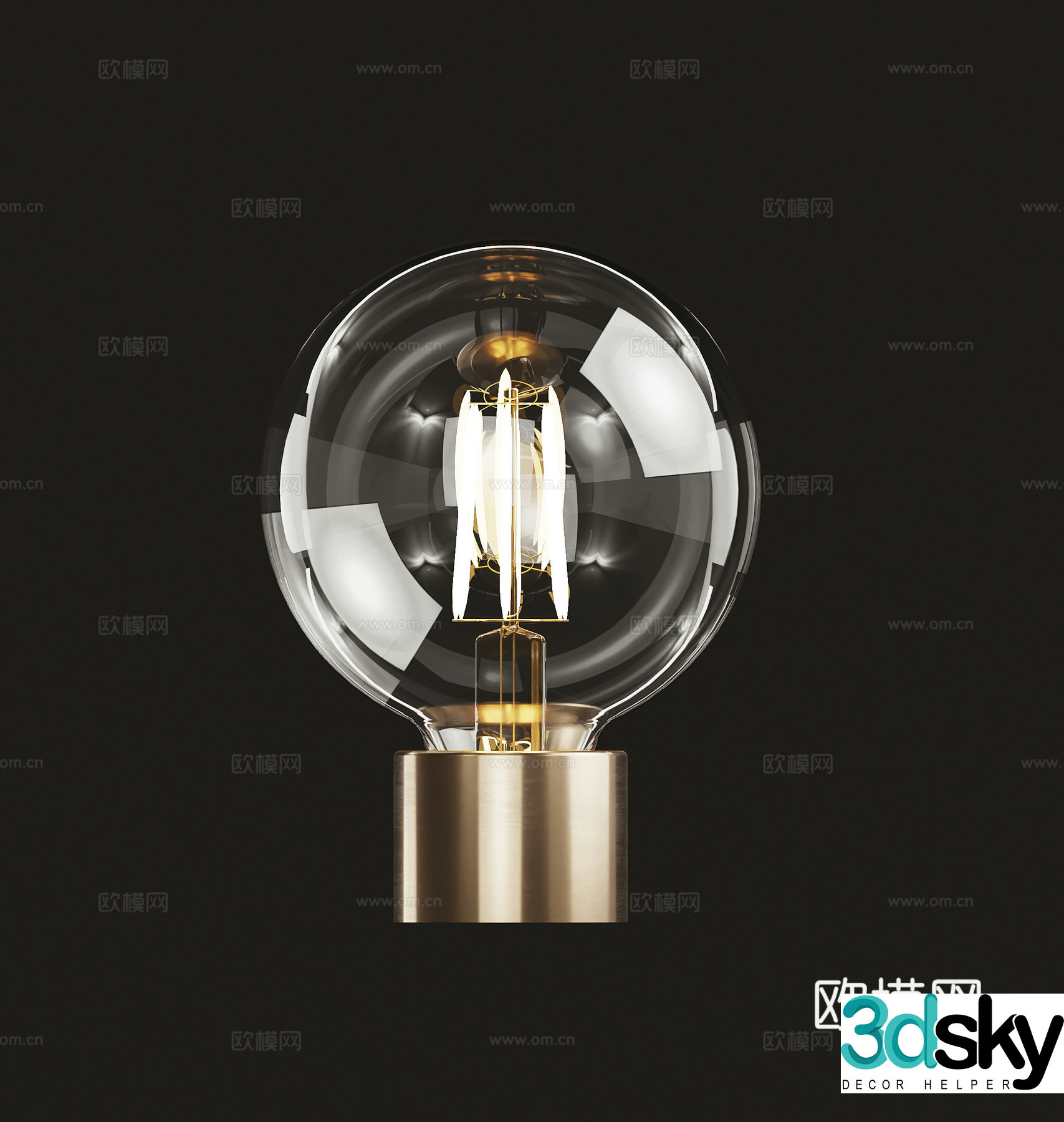 Light bulb modern light bulb 3d model