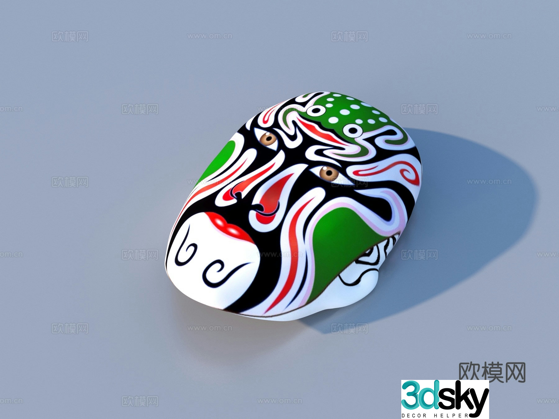 Facebook Peking Opera Facebook Cultural Supplies Opera Facebook 3D Model