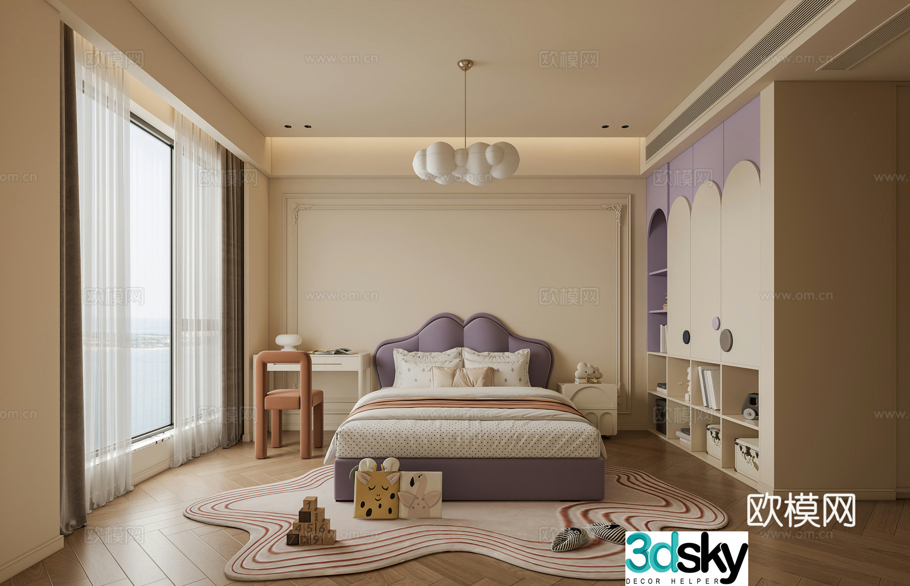 French daughter room 3d model