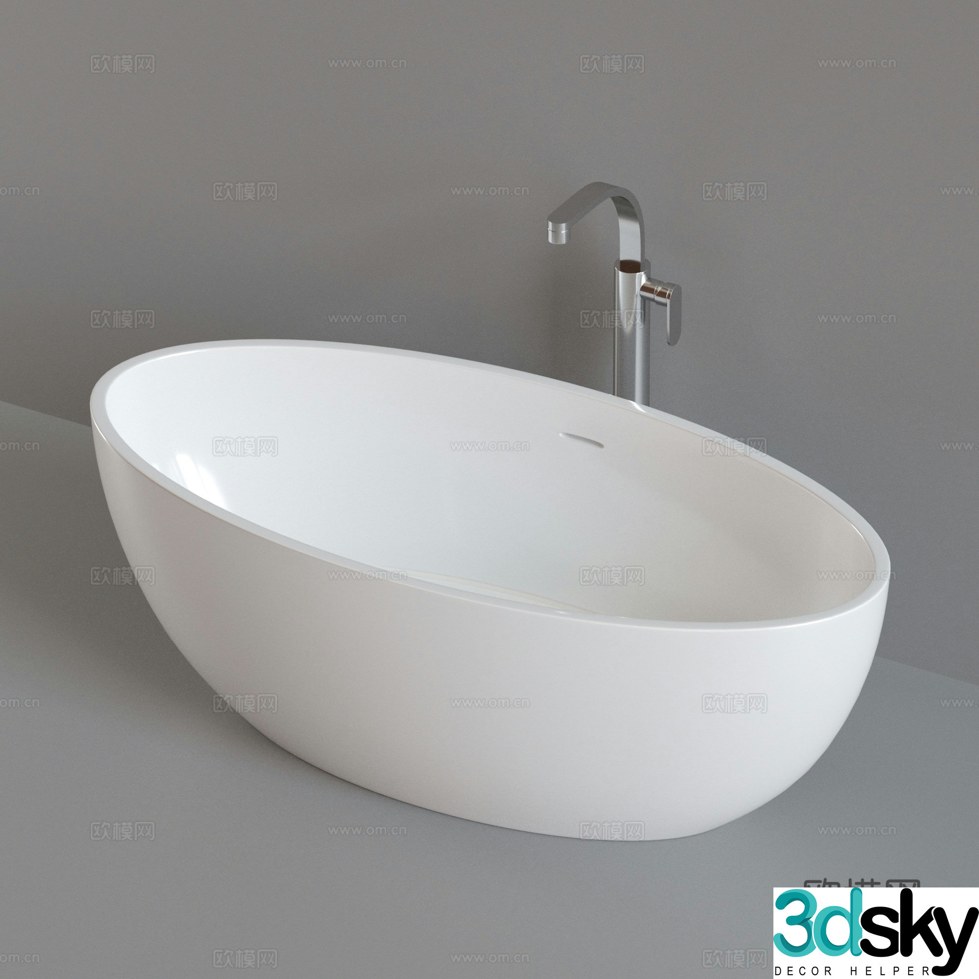 Bathtub washbasin 3d model