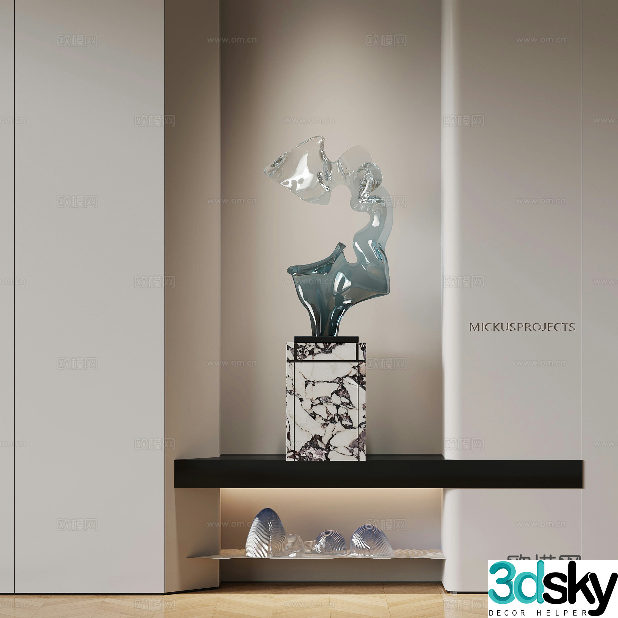 Ornaments Modern sculpture ornaments Indoor ornaments Stone 3d model