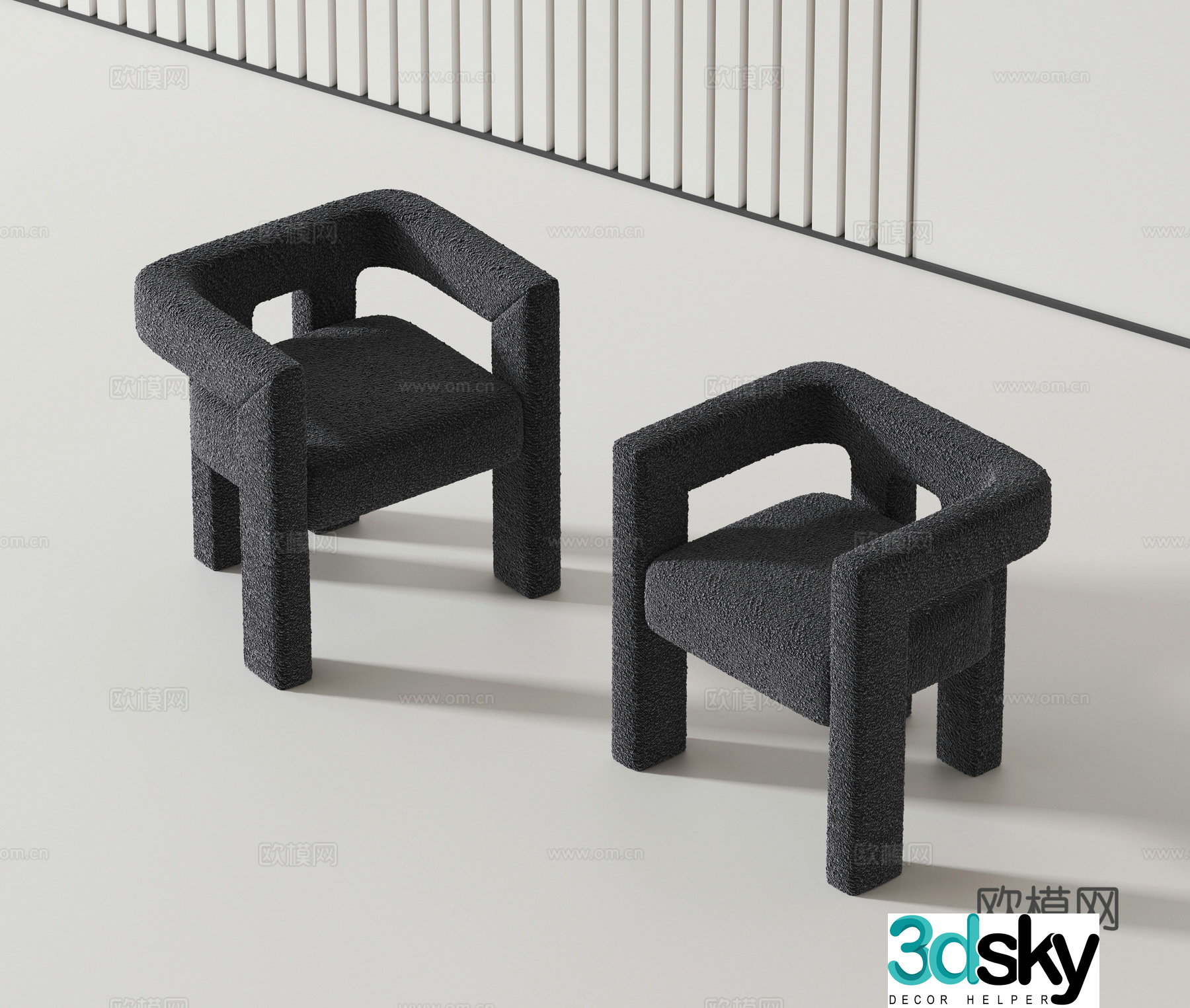 Modern single chair 3d model