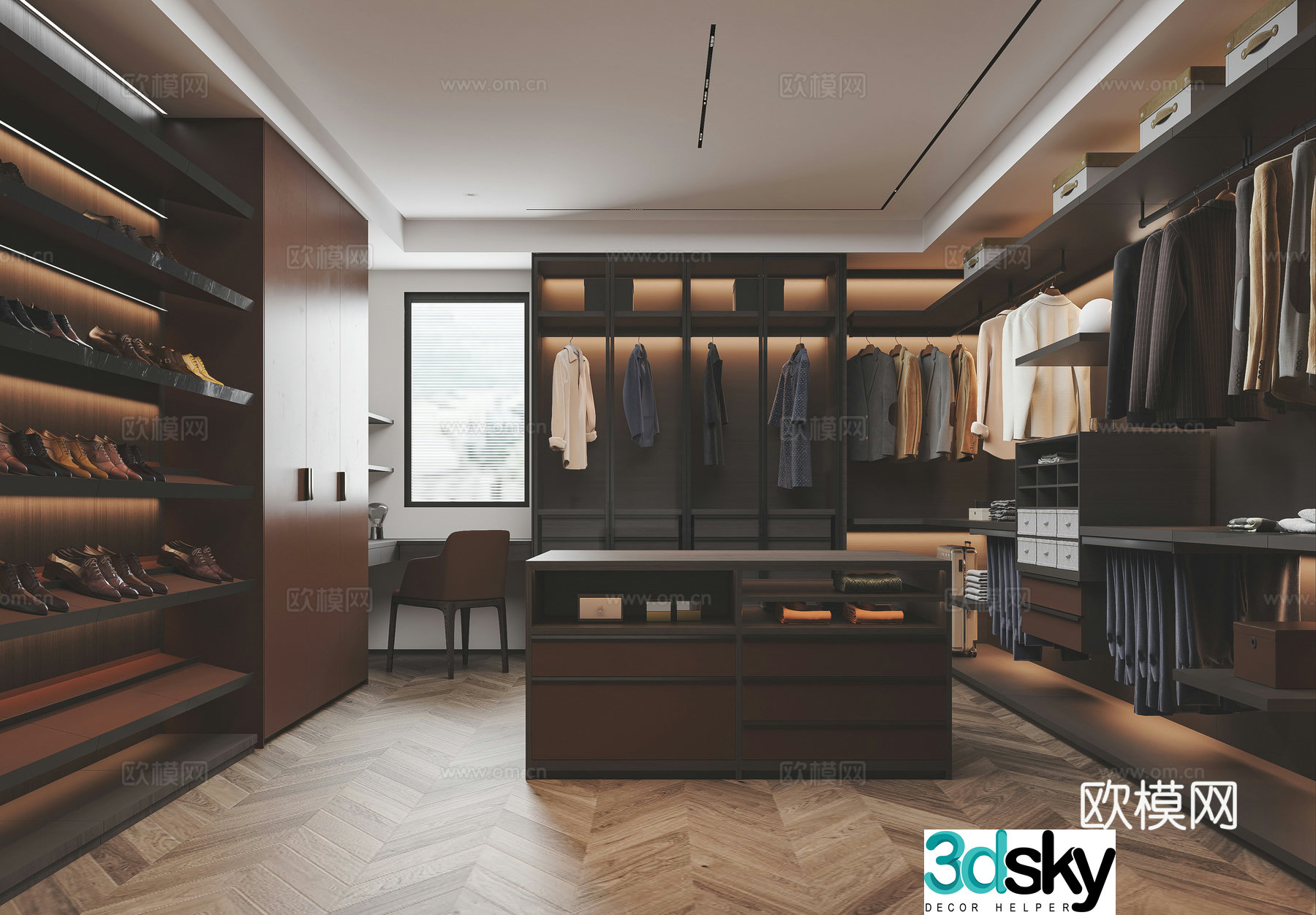 Modern cloakroom 3d model