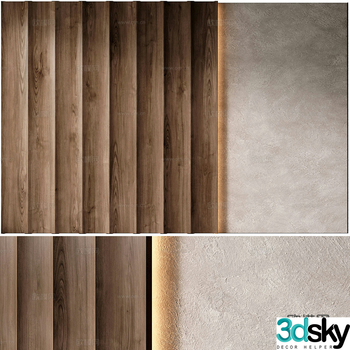 New Chinese coffee table background wall 3d model