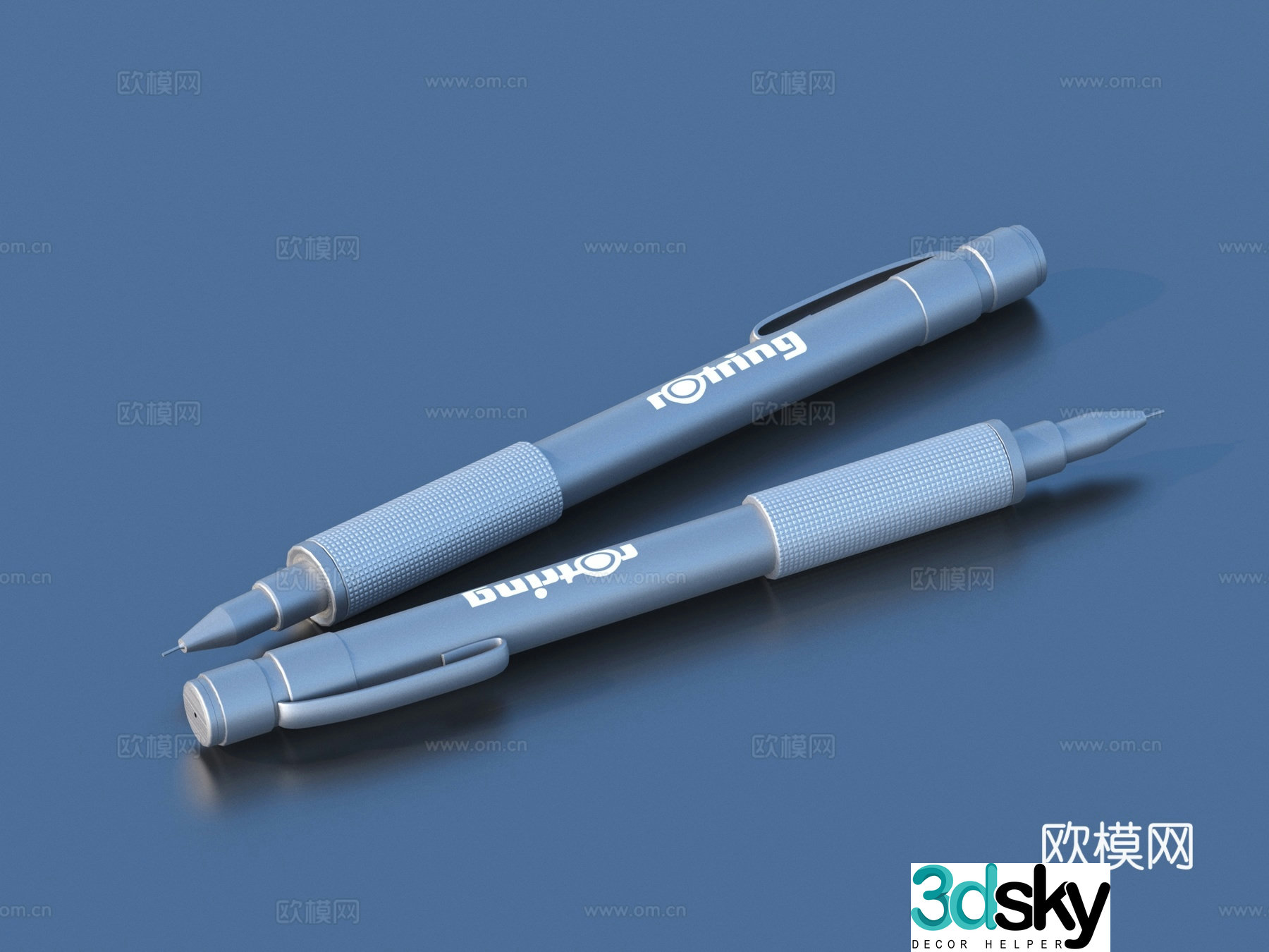 Pen Pencil Automatic Pencil Stationery School Supplies Office Supplies 3D Model