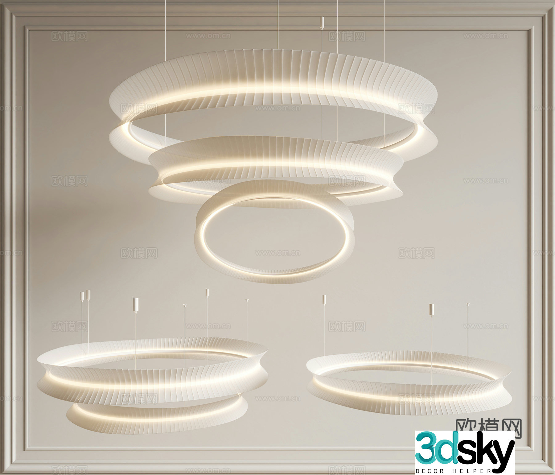 Modern chandelier 3d model