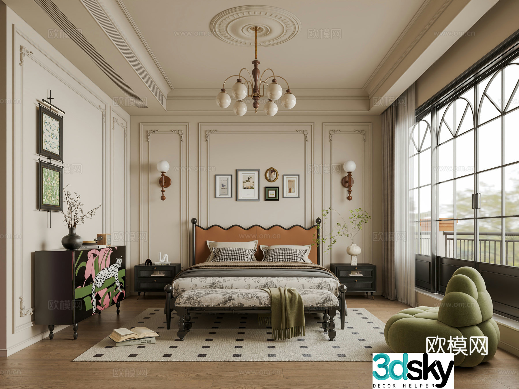 French bedroom 3d model
