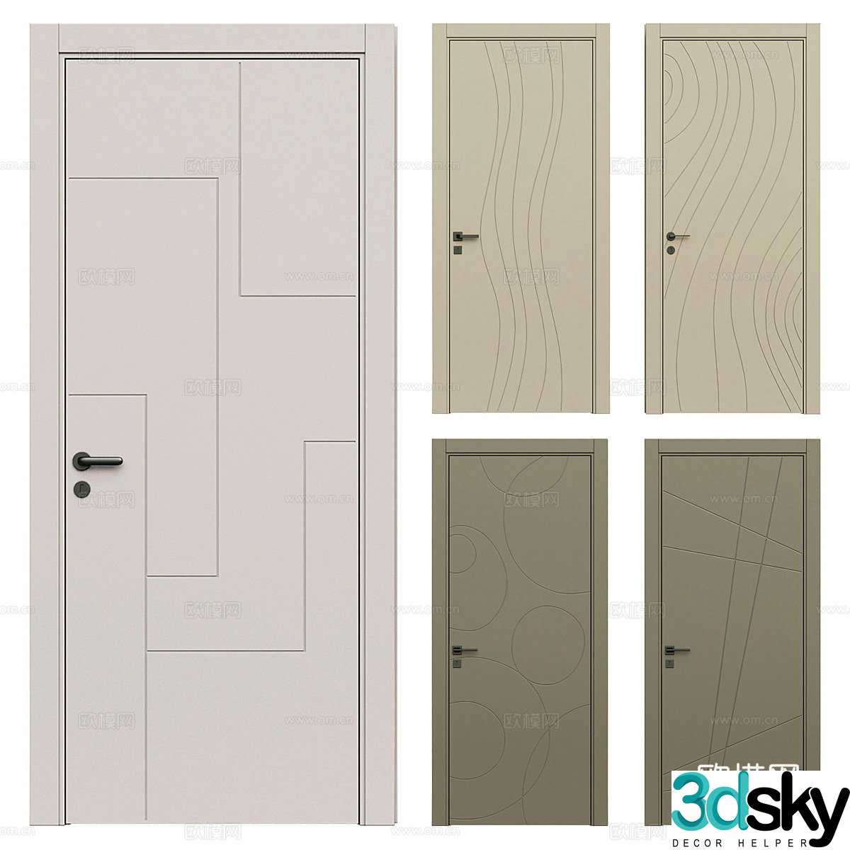 Swing door 3D model