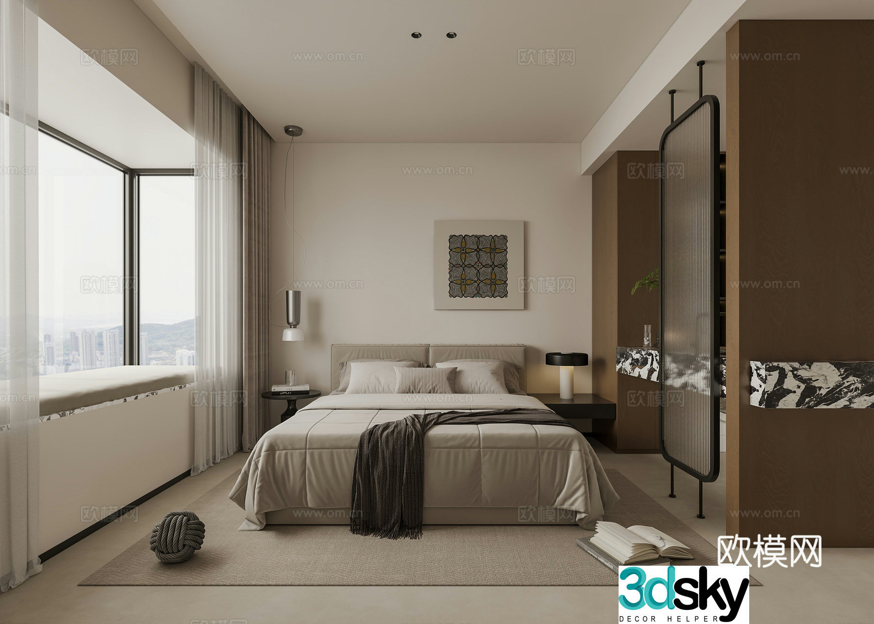 Modern bedroom 3d model