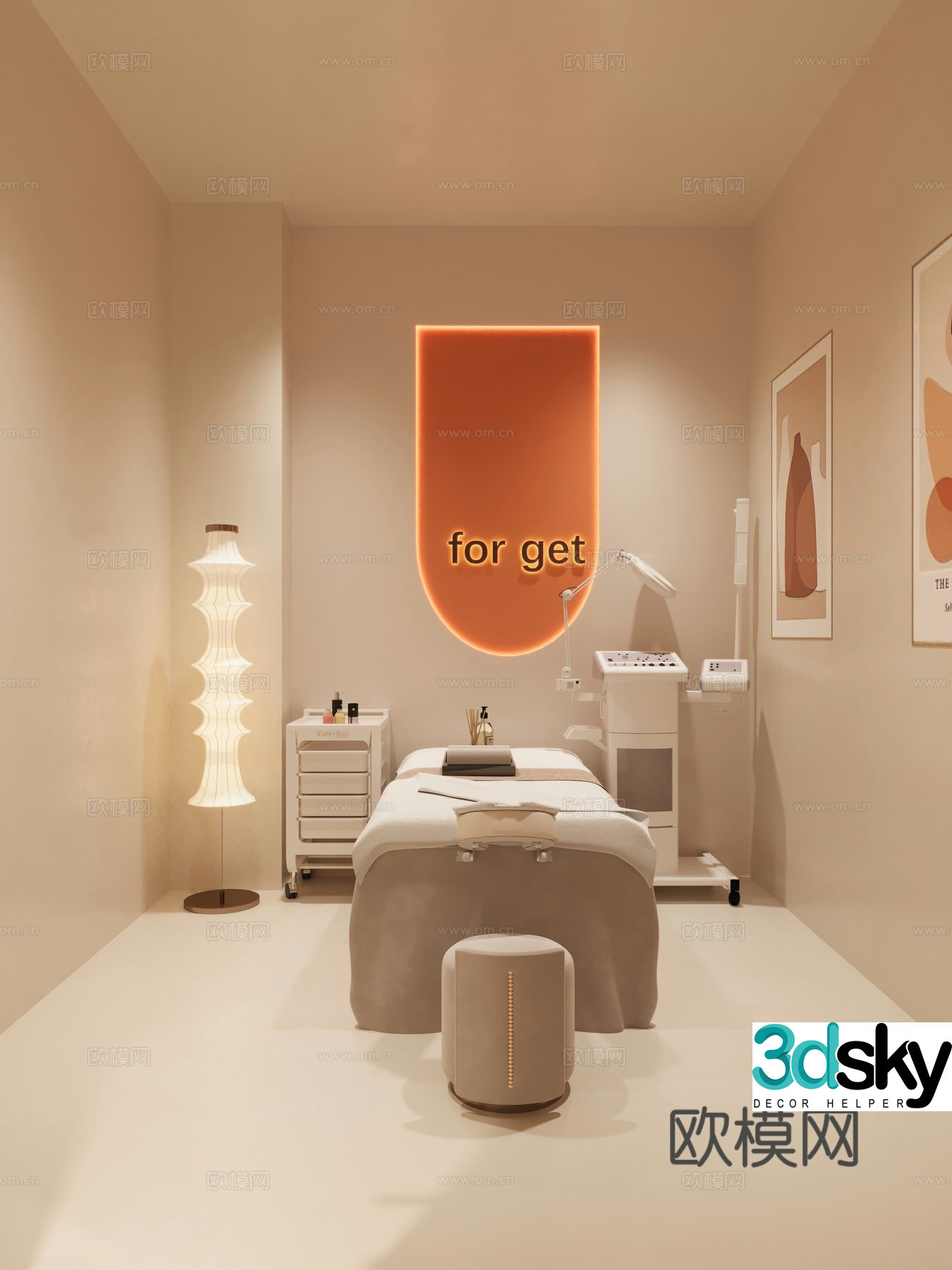 Beauty salon hall Beauty room Recreation area Negotiation area 3d model 3d model