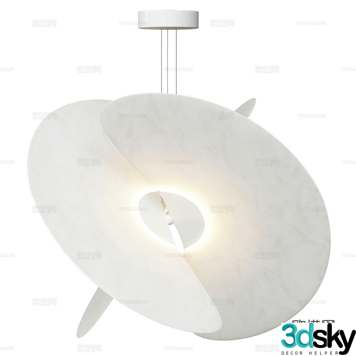 Luceplan Levante Chandelier 3d Model
