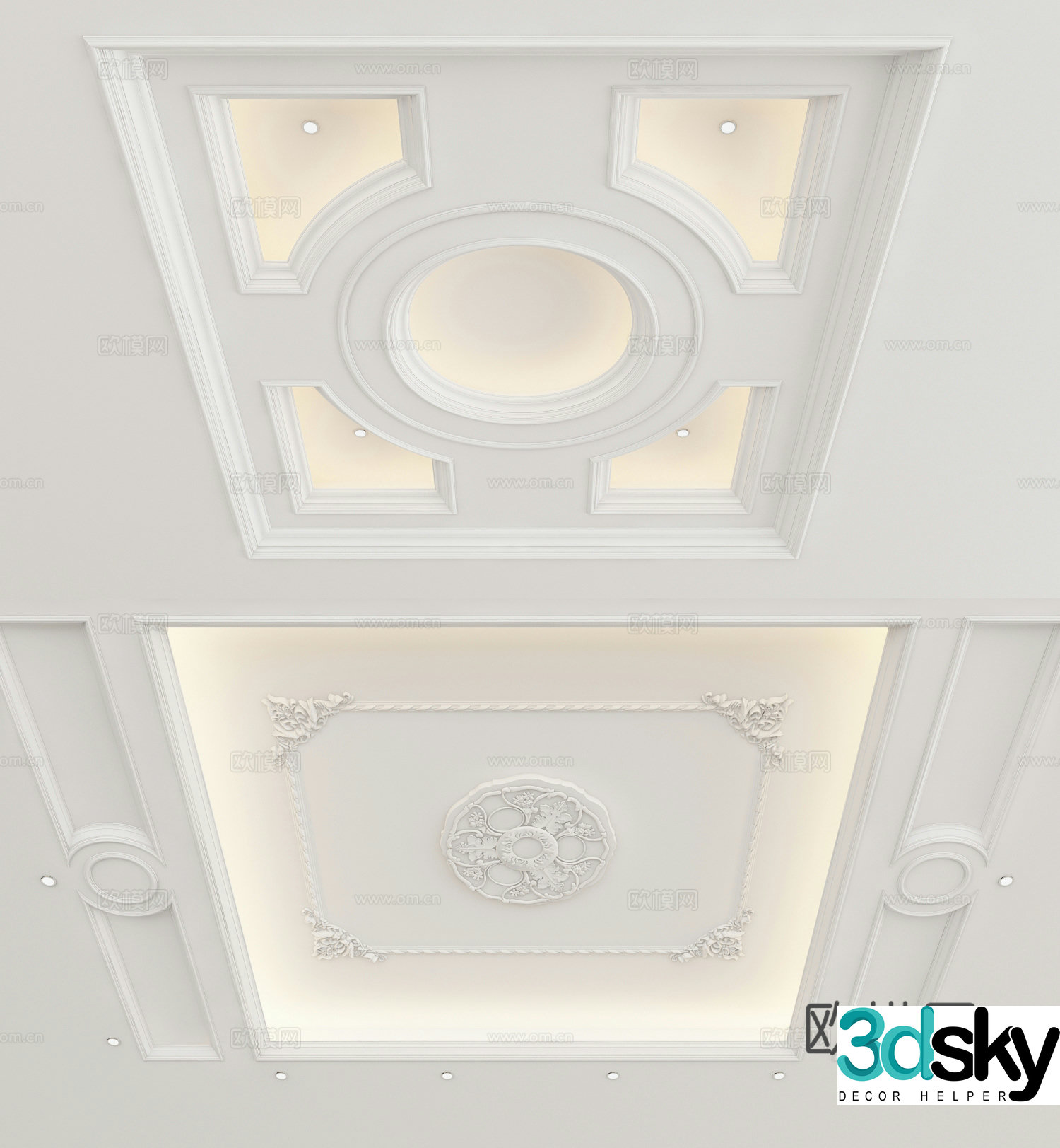 European style ceiling 3D model