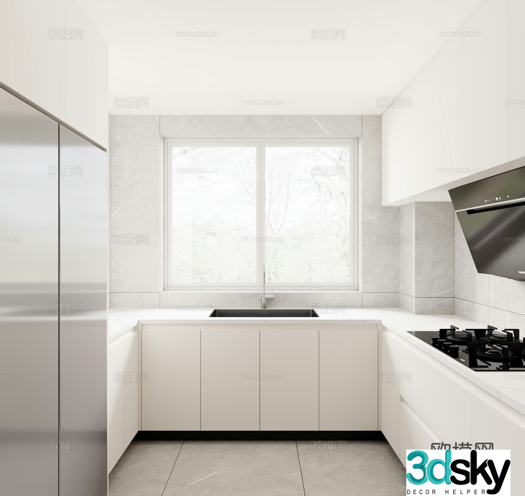 Modern kitchen 3d model