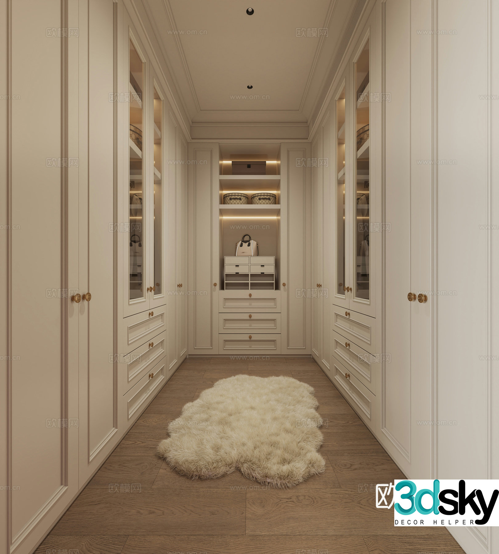 French cloakroom 3d model