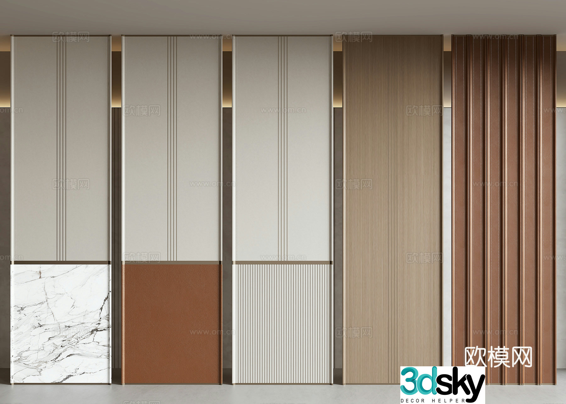 Modern wall panel 3d model